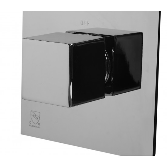 ALFI brand Concealed 4-Way Thermostatic Valve Shower Mixer /w Square Knobs