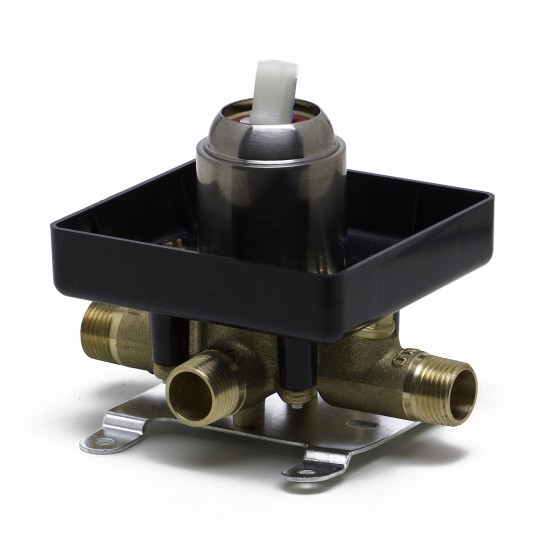 ALFI brand AB3001-BN Brushed Nickel Shower Valve Mixer with Rounded Lever Handle