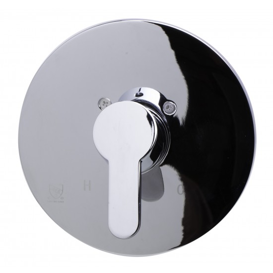 ALFI brand Polished Chrome Shower Valve Mixer with Rounded Lever Handle