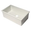 ALFI brand AB3018UD-W 30" White Undermount / Drop In Fireclay Kitchen Sink