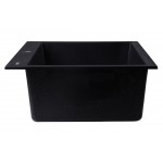 ALFI brand Black 30" Drop-In Single Bowl Granite Composite Kitchen Sink