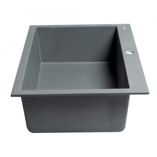 ALFI brand Titanium 30" Drop-In Single Bowl Granite Composite Kitchen Sink