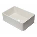 ALFI brand 30 inch Biscuit Reversible Single Fireclay Farmhouse Kitchen Sink