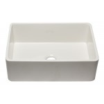 ALFI brand 30 inch Biscuit Reversible Single Fireclay Farmhouse Kitchen Sink