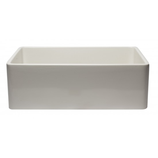 ALFI brand 30 inch Biscuit Reversible Single Fireclay Farmhouse Kitchen Sink