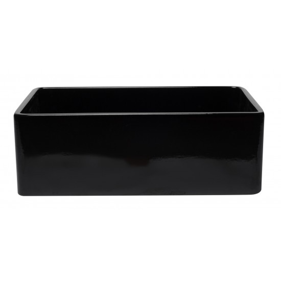 ALFI brand AB3020SB-BG 30 inch Black Reversible Single Kitchen Sink