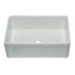 ALFI brand 30 inch White Reversible Single Fireclay Farmhouse Kitchen Sink