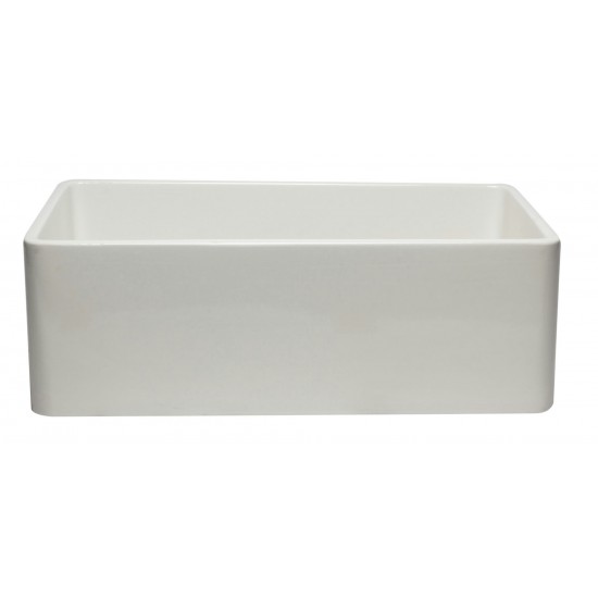 ALFI brand 30 inch White Reversible Single Fireclay Farmhouse Kitchen Sink