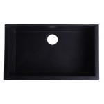 ALFI brand Black 30" Undermount Single Bowl Granite Composite Kitchen Sink