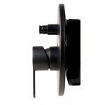 ALFI brand Black Matte Shower Valve with Rounded Lever Handle and Diverter