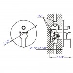 ALFI brandShower Valve Mixer with Rounded Lever Handle and Diverter