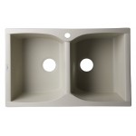 ALFI brand Biscuit 32" Drop-In Double Bowl Granite Composite Kitchen Sink