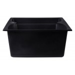 ALFI brand Black 32" Drop-In Double Bowl Granite Composite Kitchen Sink
