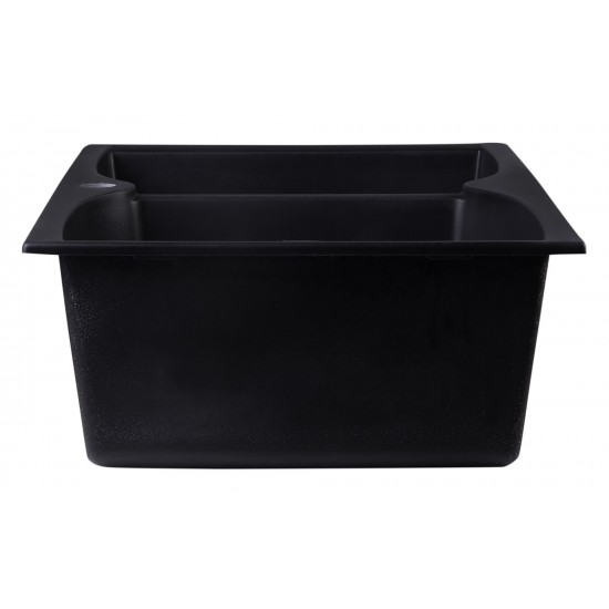 ALFI brand Black 32" Drop-In Double Bowl Granite Composite Kitchen Sink