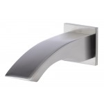 ALFI brand AB3301-BN Brushed Nickel Curved Wallmounted Tub Filler Bathroom Spout