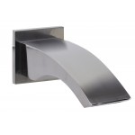 ALFI brand AB3301-BN Brushed Nickel Curved Wallmounted Tub Filler Bathroom Spout