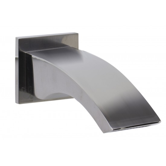 ALFI brand AB3301-BN Brushed Nickel Curved Wallmounted Tub Filler Bathroom Spout