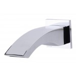 ALFI brand Polished Chrome Curved Wallmounted Tub Filler Bathroom Spout