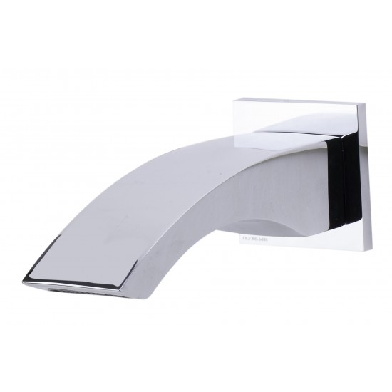 ALFI brand Polished Chrome Curved Wallmounted Tub Filler Bathroom Spout
