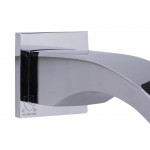 ALFI brand Polished Chrome Curved Wallmounted Tub Filler Bathroom Spout