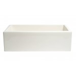 ALFI brand Biscuit 33" x 18" Reversible Fluted / Smooth Fireclay Farm Sink
