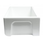 ALFI brand 33" x 18" Reversible Fluted / Smooth Single Bowl Fireclay Farm Sink