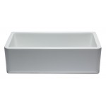 ALFI brand 33" Smooth Apron Solid Thick Wall Fireclay Single Bowl Farm Sink