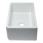 ALFI brand 33" Smooth Apron Solid Thick Wall Fireclay Single Bowl Farm Sink