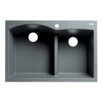 ALFI brand Titanium 33" Double Bowl Drop In Granite Composite Kitchen Sink