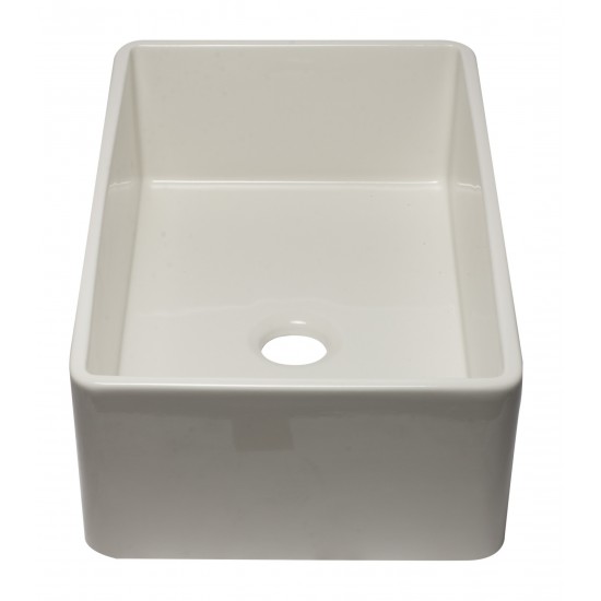 ALFI brand 33 inch Biscuit Reversible Single Fireclay Farmhouse Kitchen Sink