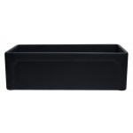 ALFI brand AB3320SB-BM Black Reversible Single Fireclay Farmhouse Kitchen Sink