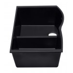 ALFI brand Black 33" Double Bowl Undermount Granite Composite Kitchen Sink