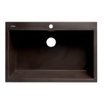 ALFI brand Chocolate 33" Single Bowl Drop In Granite Composite Kitchen Sink