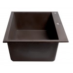 ALFI brand Chocolate 33" Single Bowl Drop In Granite Composite Kitchen Sink