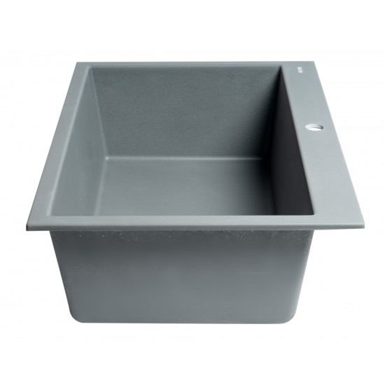 ALFI brand Titanium 33" Single Bowl Drop In Granite Composite Kitchen Sink