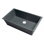 ALFI brand Titanium 33" Single Bowl Undermount Granite Composite Kitchen Sink