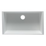 ALFI brand White 33" Single Bowl Undermount Granite Composite Kitchen Sink