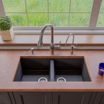 ALFI brand Black 34" Undermount Double Bowl Granite Composite Kitchen Sink