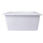 ALFI brand White 34" Undermount Double Bowl Granite Composite Kitchen Sink