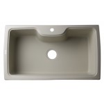 ALFI brand Biscuit 35" Drop-In Single Bowl Granite Composite Kitchen Sink