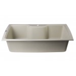 ALFI brand Biscuit 35" Drop-In Single Bowl Granite Composite Kitchen Sink