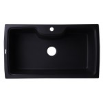 ALFI brand Black 35" Drop-In Single Bowl Granite Composite Kitchen Sink