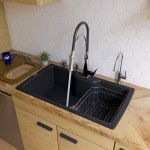 ALFI brand Black 35" Drop-In Single Bowl Granite Composite Kitchen Sink