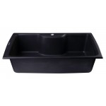 ALFI brand Black 35" Drop-In Single Bowl Granite Composite Kitchen Sink