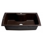 ALFI brand Chocolate 35" Drop-In Single Bowl Granite Composite Kitchen Sink