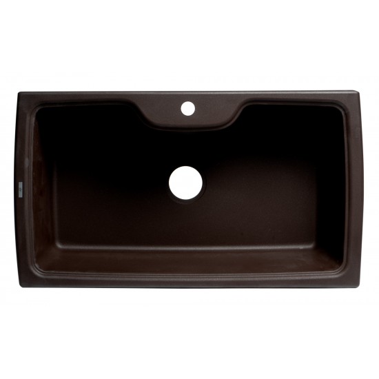 ALFI brand Chocolate 35" Drop-In Single Bowl Granite Composite Kitchen Sink
