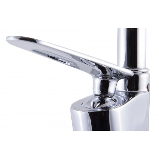ALFI brand AB3600-PC Polished Chrome Gooseneck Single Hole Bathroom Faucet