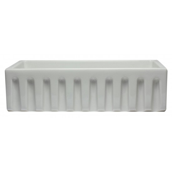 ALFI brand 36 inch Reversible Smooth / Fluted Single Bowl Fireclay Farm Sink