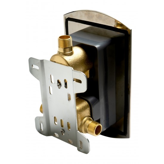 ALFI brand AB3809-BN Brushed Nickel Round Knob 1 Way Thermostatic Shower Mixer