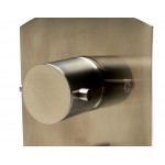 ALFI brand AB3809-BN Brushed Nickel Round Knob 1 Way Thermostatic Shower Mixer